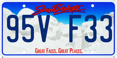 SD license plate 95VF33