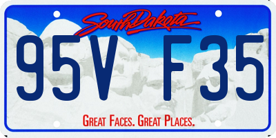 SD license plate 95VF35