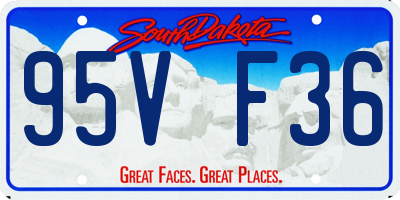 SD license plate 95VF36