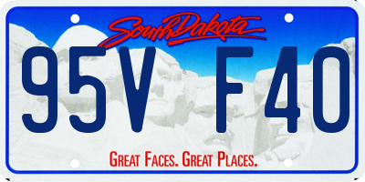SD license plate 95VF40