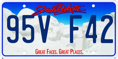 SD license plate 95VF42