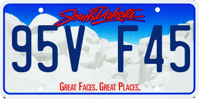 SD license plate 95VF45