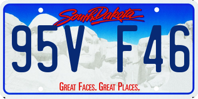 SD license plate 95VF46