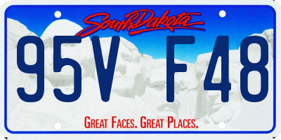 SD license plate 95VF48