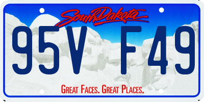 SD license plate 95VF49