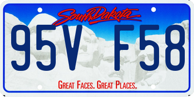 SD license plate 95VF58