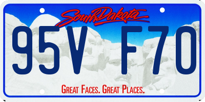 SD license plate 95VF70