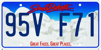 SD license plate 95VF71