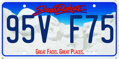 SD license plate 95VF75
