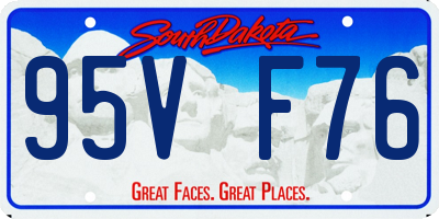SD license plate 95VF76