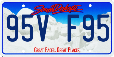 SD license plate 95VF95