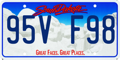 SD license plate 95VF98