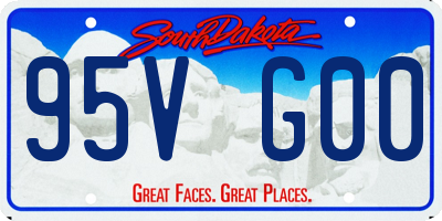 SD license plate 95VG00