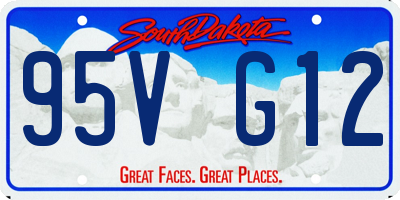 SD license plate 95VG12