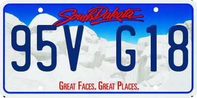 SD license plate 95VG18