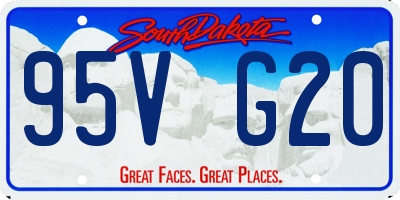 SD license plate 95VG20