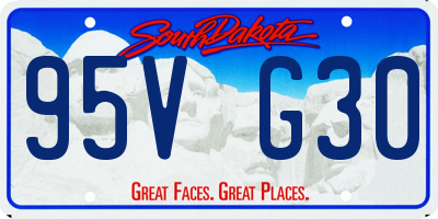 SD license plate 95VG30