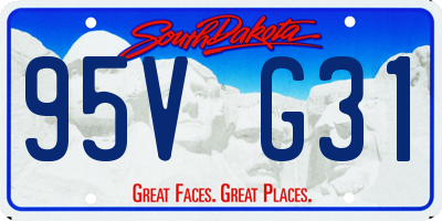 SD license plate 95VG31