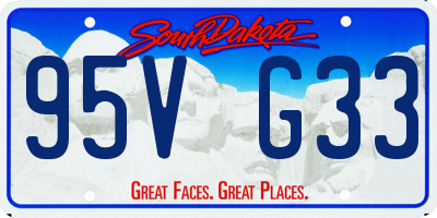 SD license plate 95VG33