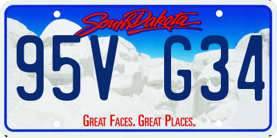 SD license plate 95VG34