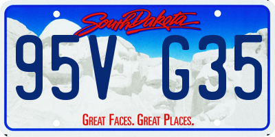 SD license plate 95VG35