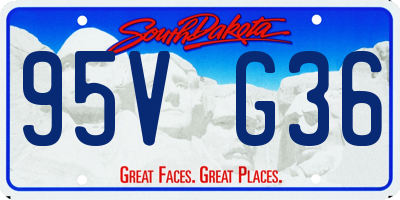 SD license plate 95VG36