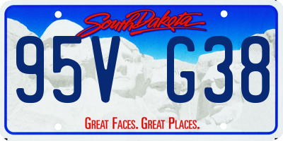 SD license plate 95VG38
