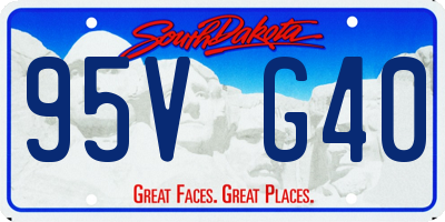 SD license plate 95VG40