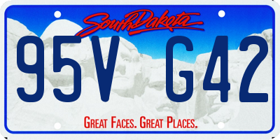 SD license plate 95VG42