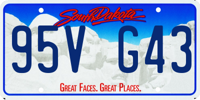 SD license plate 95VG43