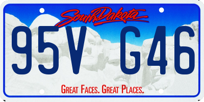 SD license plate 95VG46