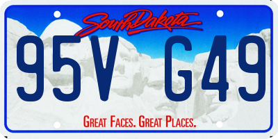SD license plate 95VG49