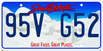 SD license plate 95VG52