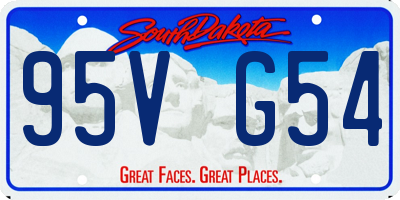 SD license plate 95VG54