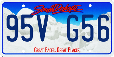 SD license plate 95VG56