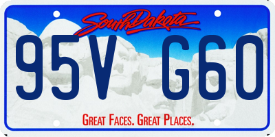 SD license plate 95VG60