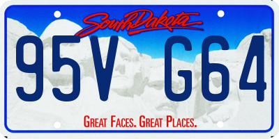 SD license plate 95VG64