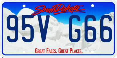 SD license plate 95VG66