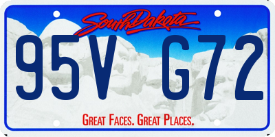SD license plate 95VG72