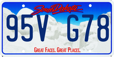 SD license plate 95VG78