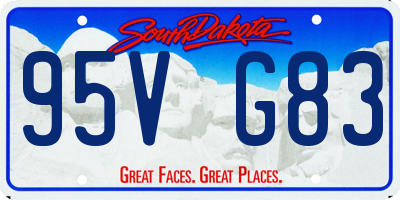 SD license plate 95VG83