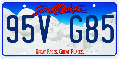 SD license plate 95VG85