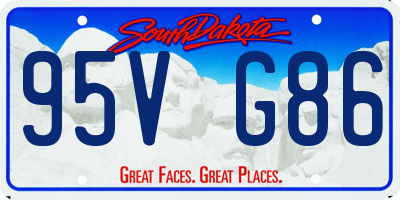 SD license plate 95VG86