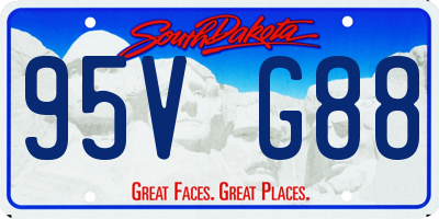 SD license plate 95VG88