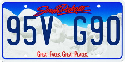 SD license plate 95VG90