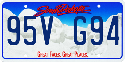 SD license plate 95VG94