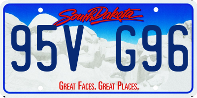 SD license plate 95VG96