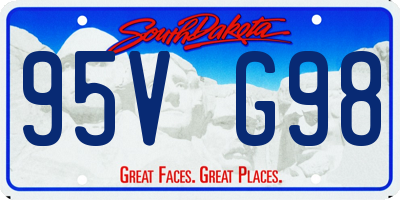 SD license plate 95VG98