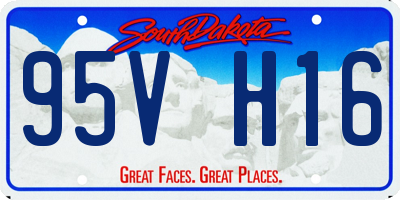 SD license plate 95VH16