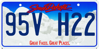 SD license plate 95VH22